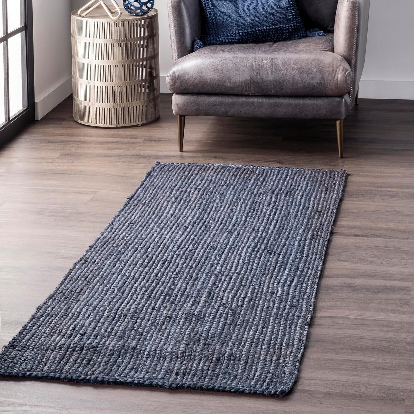 nuLOOM 2x8 Rigo Jute Rug for Farmhouse Decor and Style