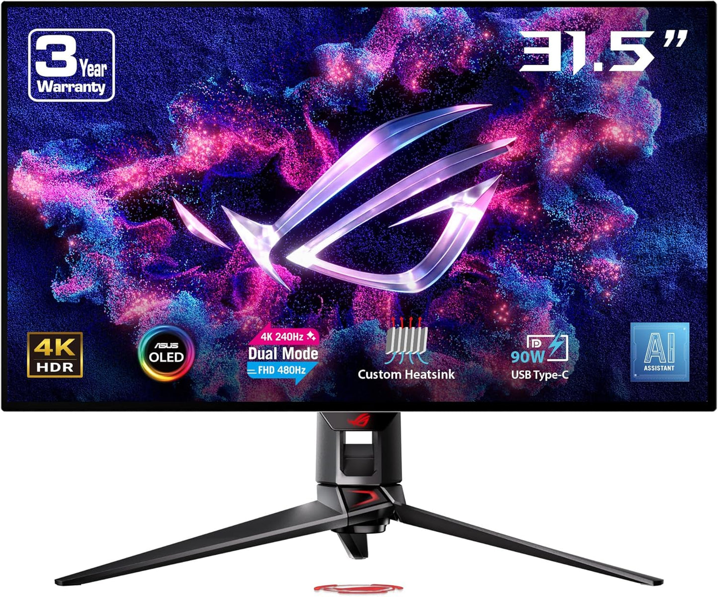 ASUS ROG Swift 32 4K OLED Gaming Monitor - Ultra-Fast 240Hz Refresh Rate