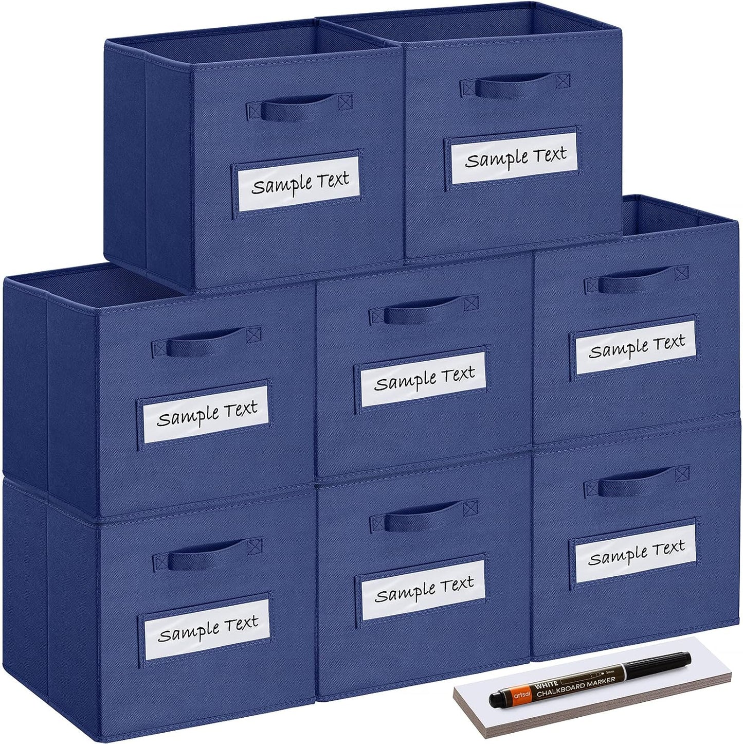 Sturdy 13x13 Storage Cube Bins Set of 8 for Home Organization