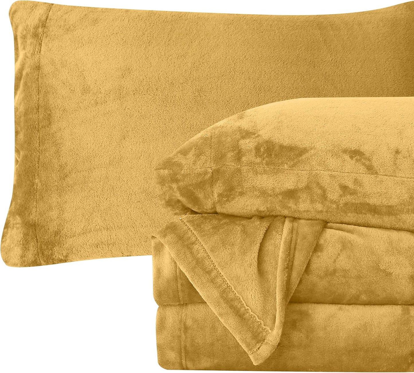 Luxuriously Soft Velvet Plush Flannel Sheet Set for Twin Beds