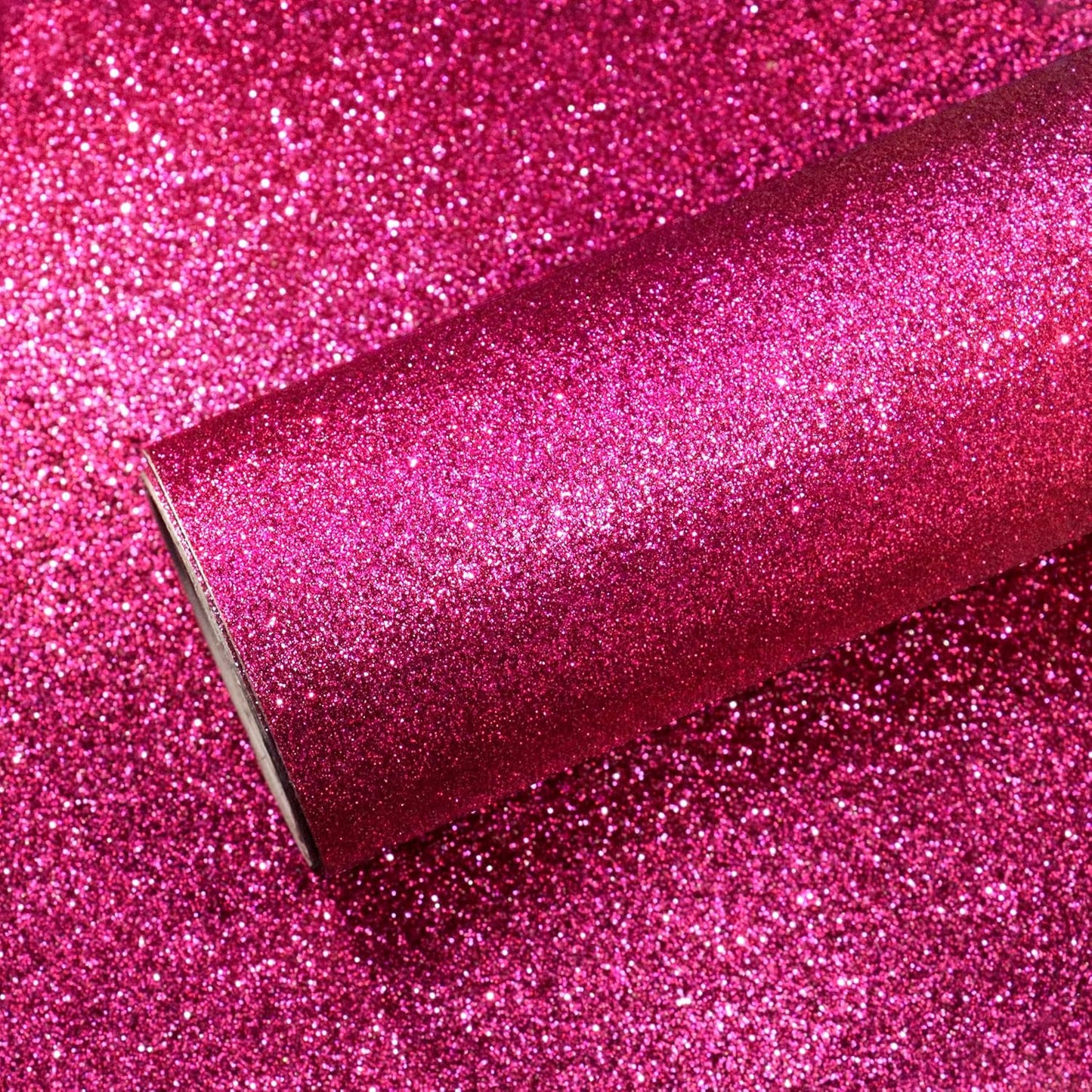Hot Pink Glitter Wallpaper for Girls Bedroom - Peel and Stick