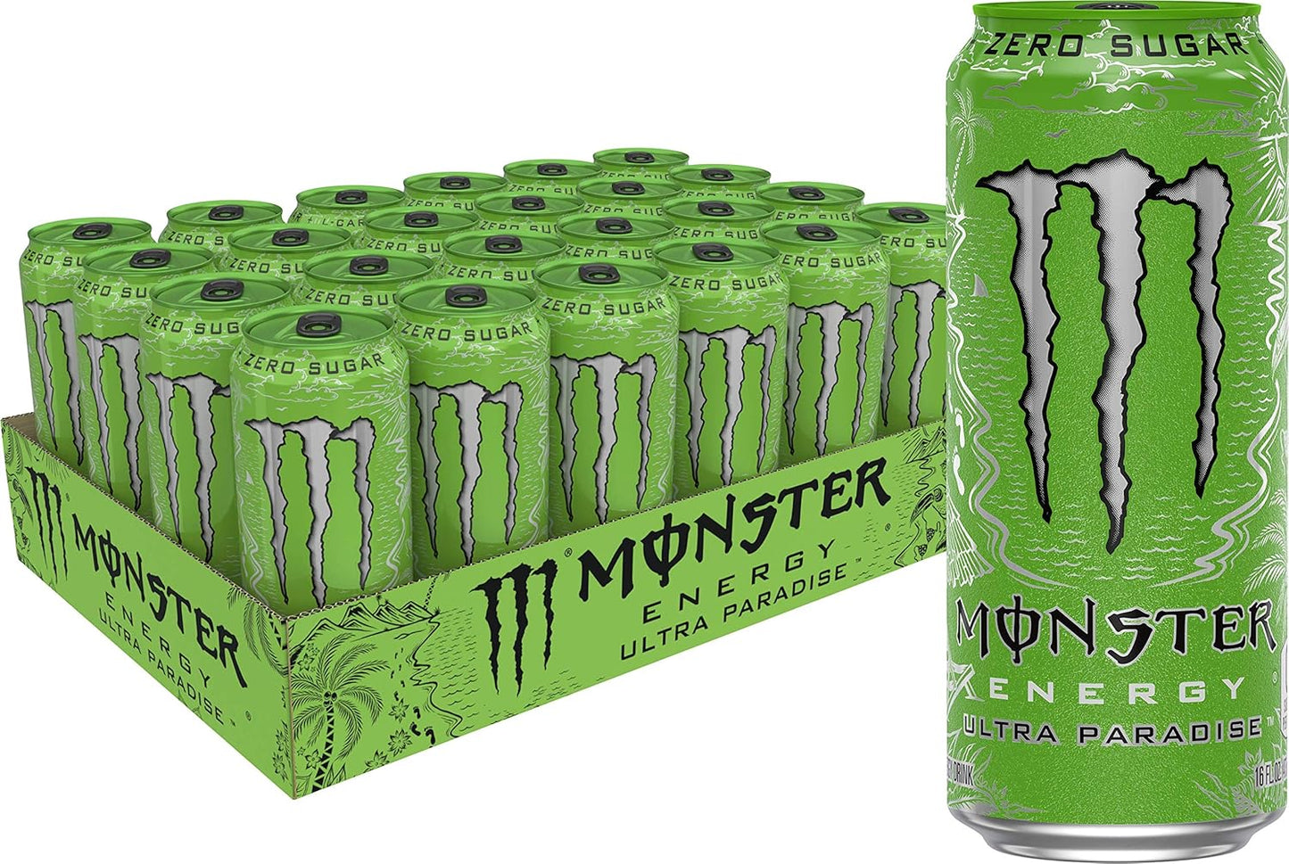 Monster Energy Ultra Paradise Sugar Free Drink 16 Ounce Pack