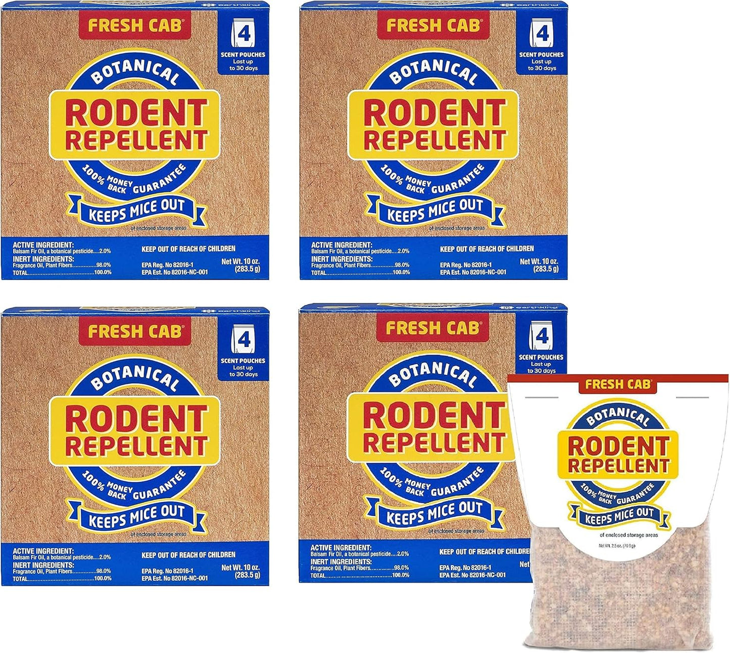 Fresh Cab Botanical Rodent Repellent for Indoor Use 16 Pouches