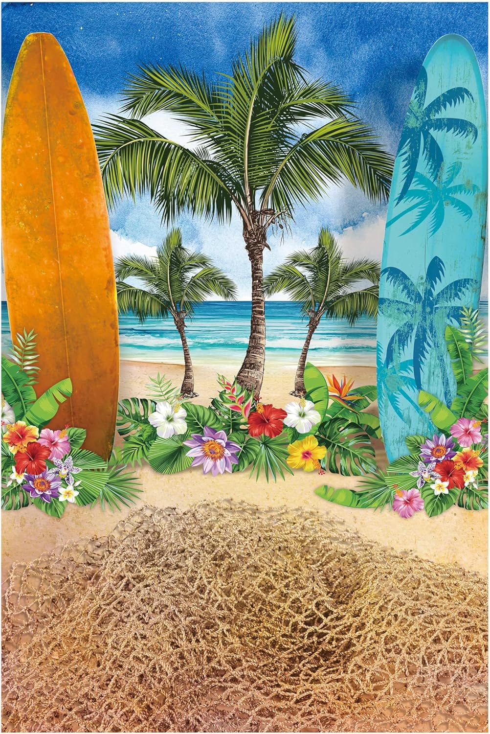 Allenjoy Summer Beach Ocean Backdrop for Kids Birthday Party