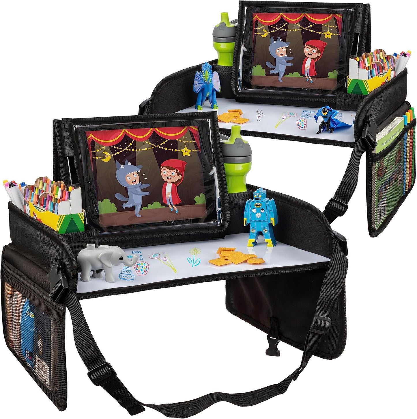 Lusso Gear Kids Lap Desk Tray for Travel with Cup Holder
