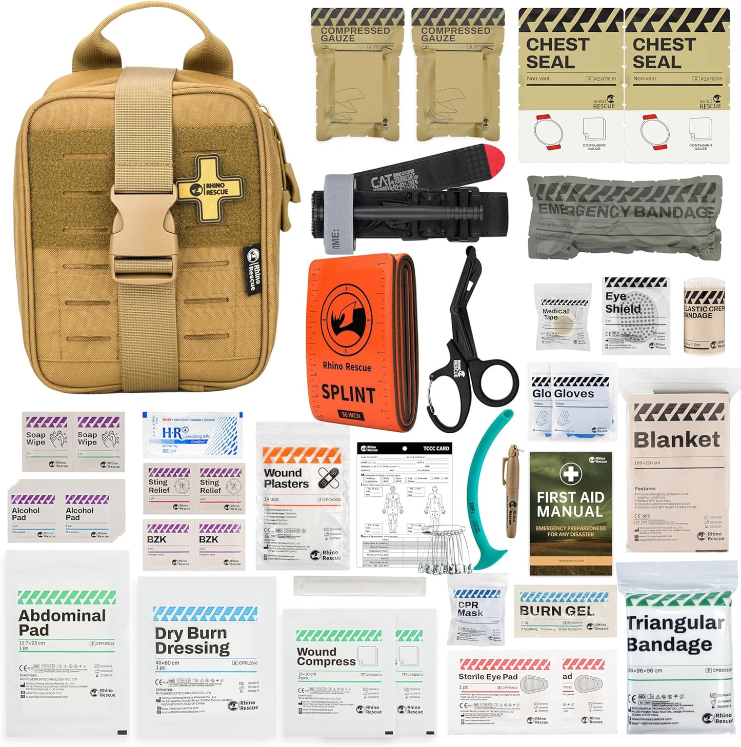IFAK Trauma Kit with C-A-T Tourniquet for Emergencies and Travel