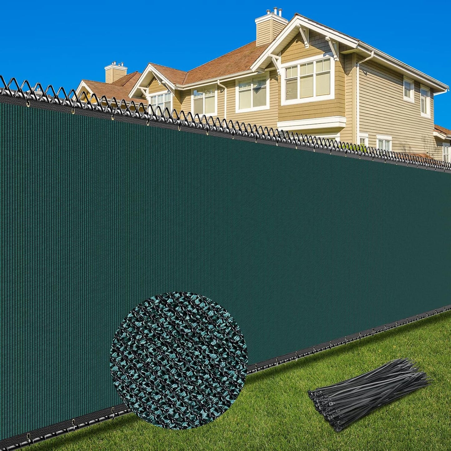 6X50FT Privacy Screen Fence for Garden and Backyard Use