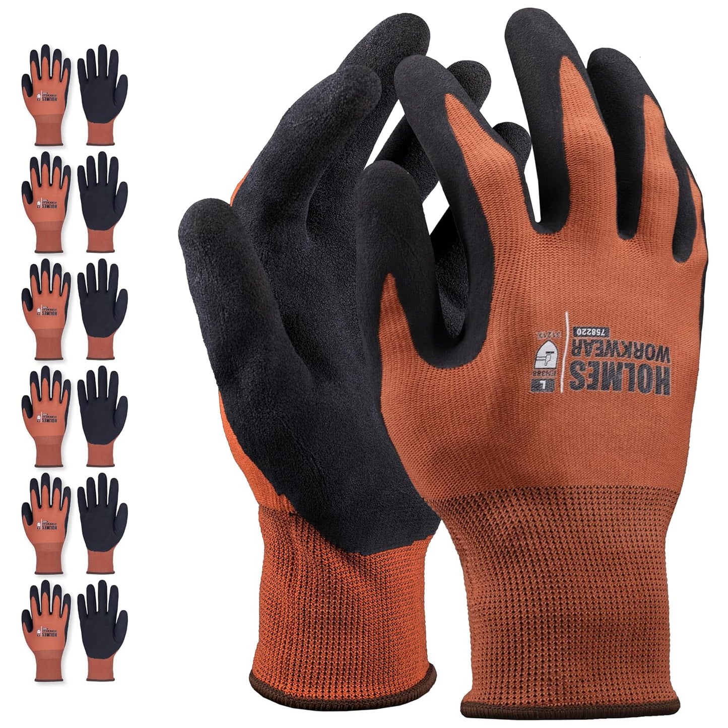 Touchscreen Work Gloves x6 - Small