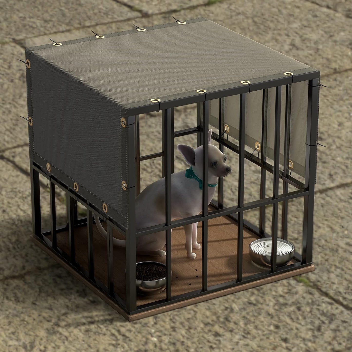 ColourTree 3ft x 18ft Grey Waterproof Shade Cloth for Pets