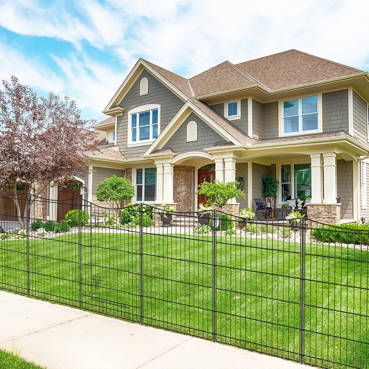 Decorative Garden Fence by INJOPEXI - 12 Panels 26ft Long