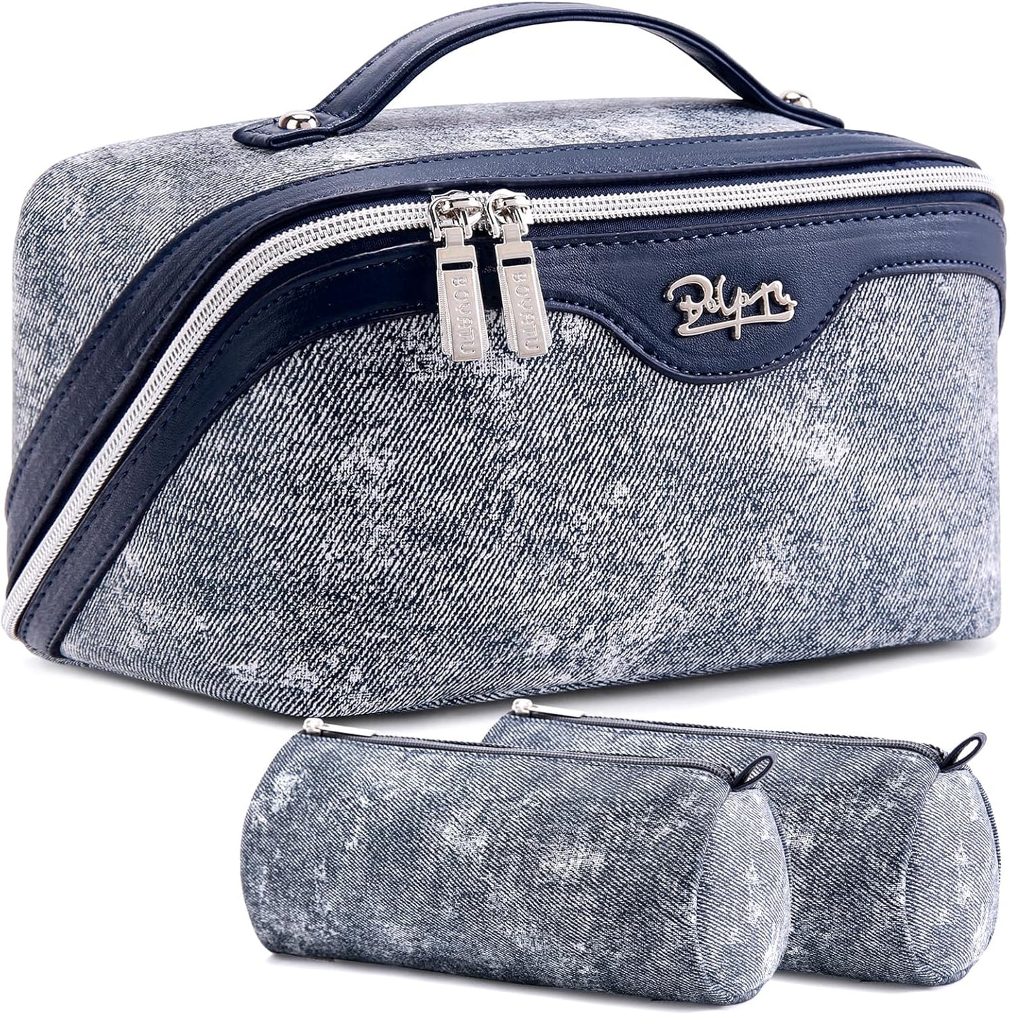 Travel Makeup Bag Set for Women - Large Capacity Organizer