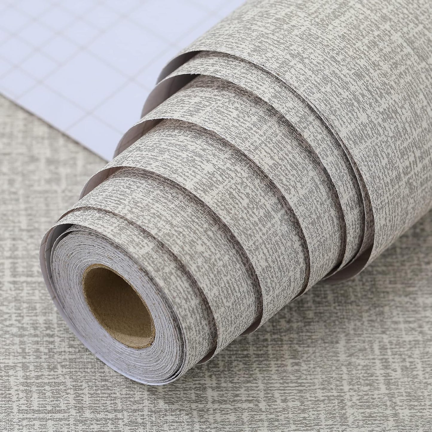 Peel and Stick Wallpaper Grey Grass Cloth for Easy Home Decor