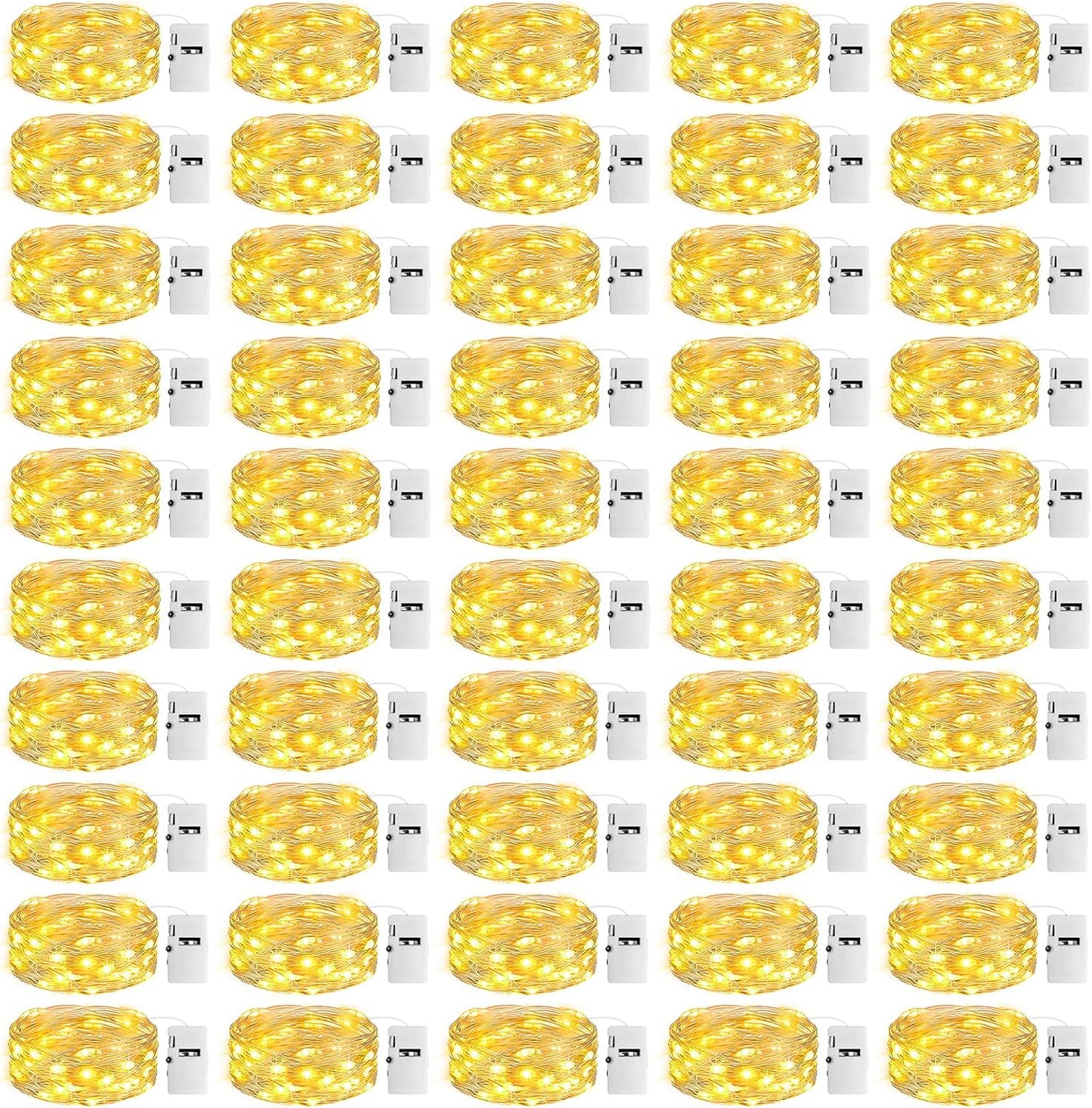 50 Pack Fairy Lights with Timer for Wedding and Home Decor