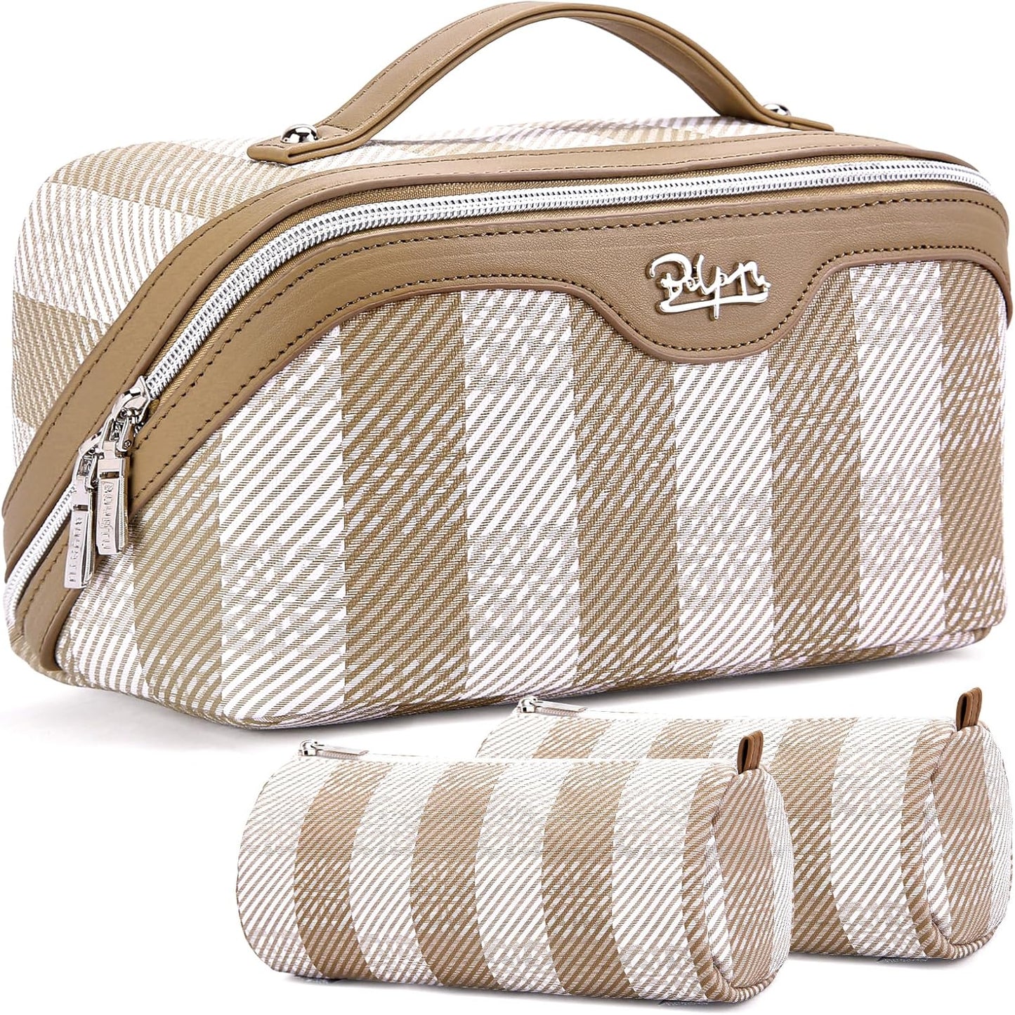 Travel Makeup Bag Organizer Set of 3 for Women - Waterproof