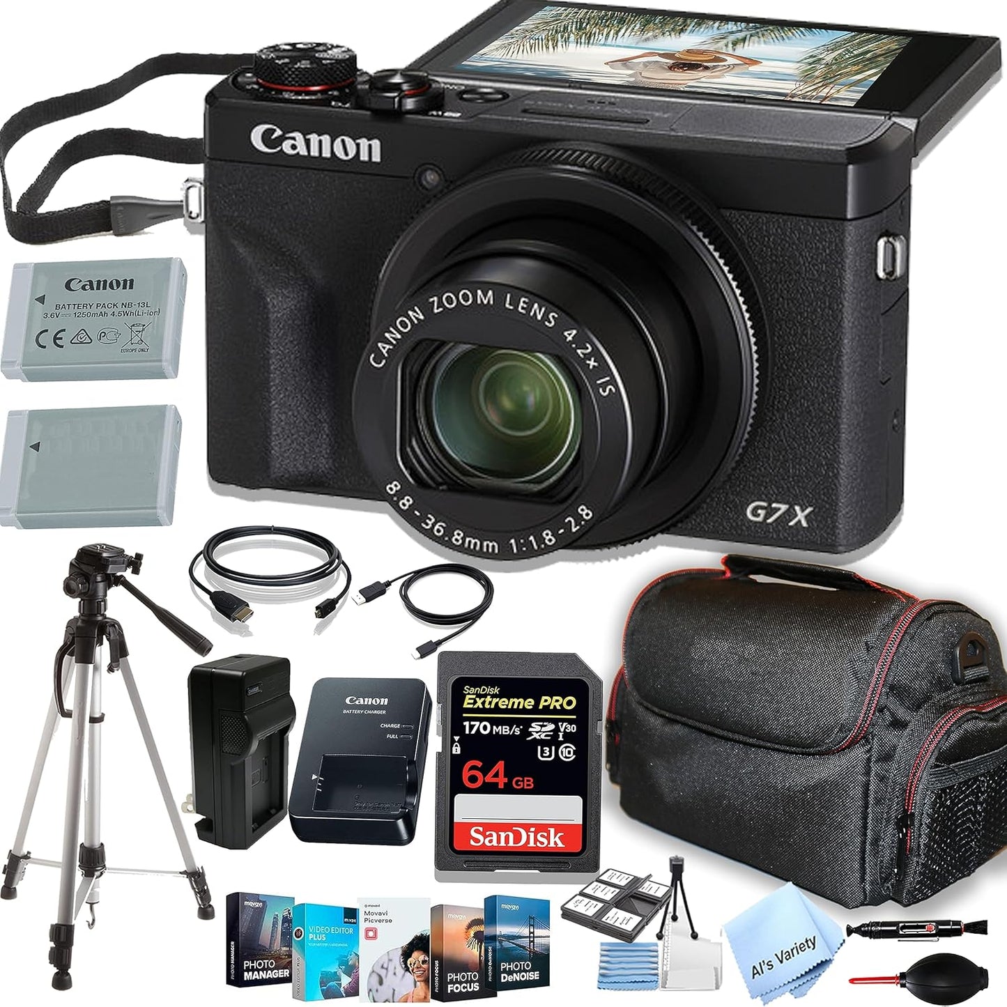 Canon PowerShot G7 X Mark III Camera Bundle with Accessories