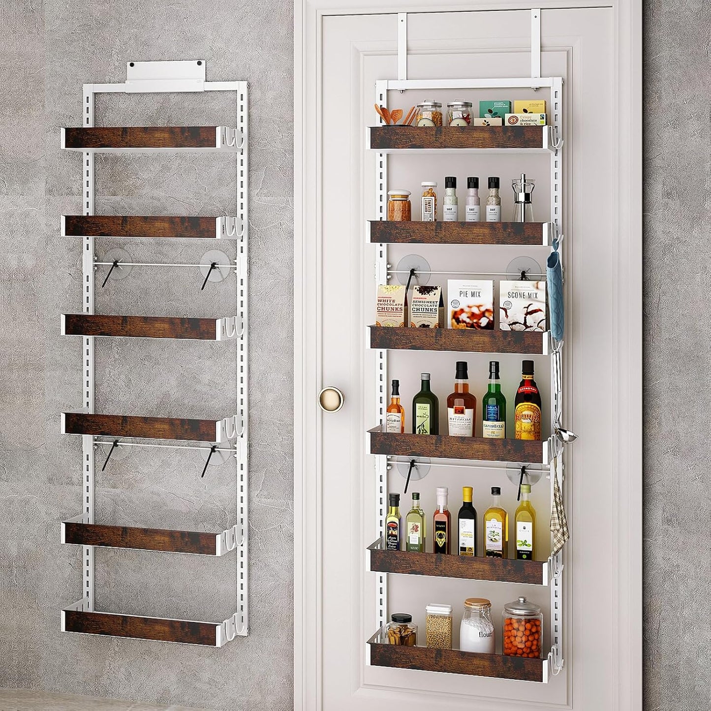 Over the Door Pantry Organizer for Kitchen and Bathroom Storage