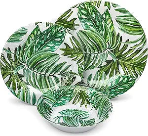 Melamine Dinnerware Sets for 4 | 12 Pcs Outdoor Plates