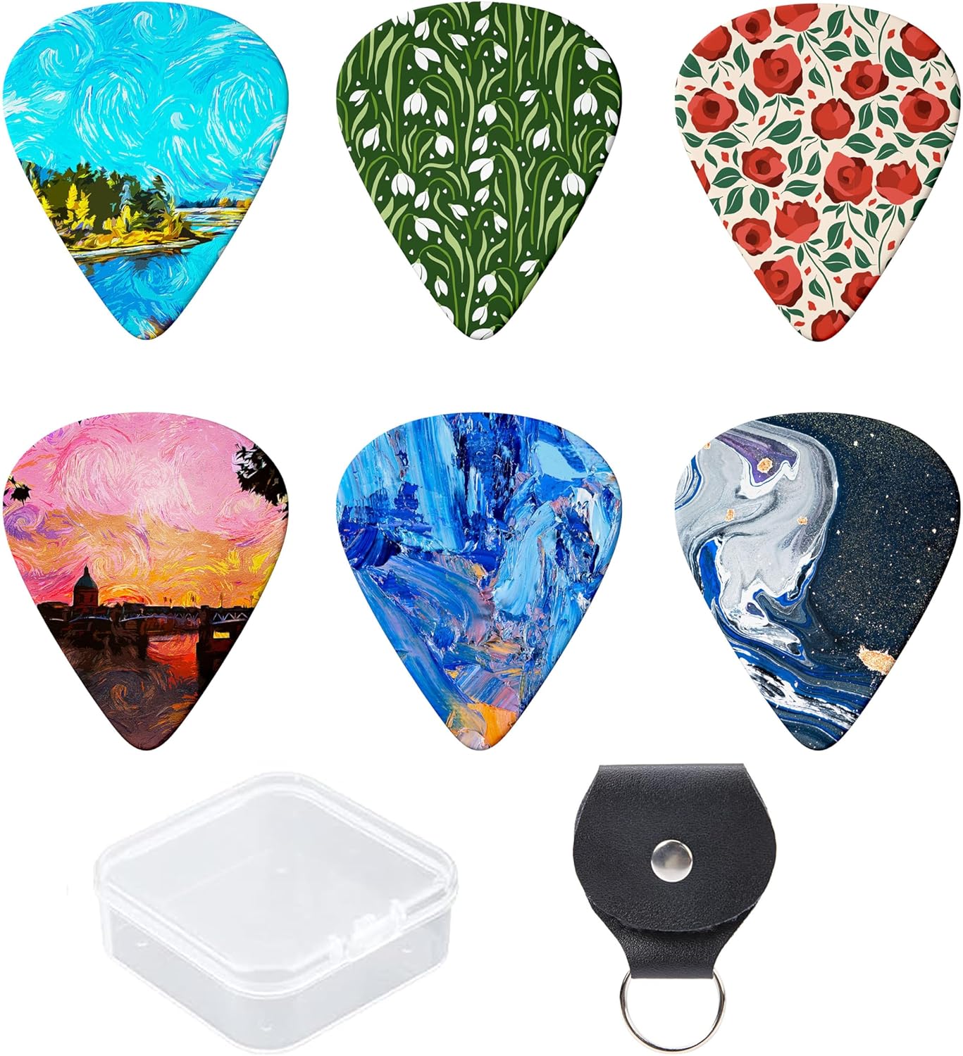Artistic Guitar Picks Set - Perfect for Acoustic Lovers!