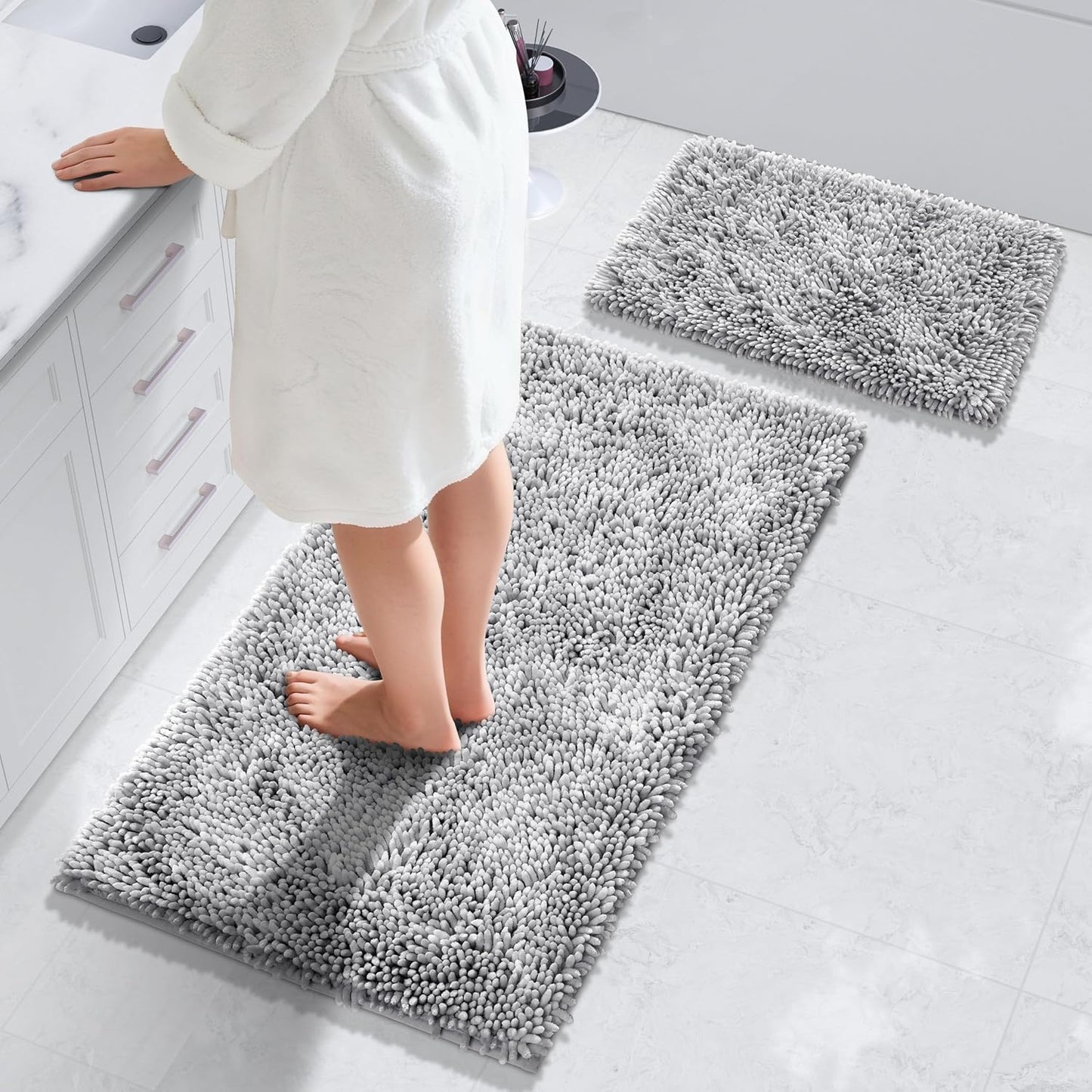 Yimobra Bathroom Rug Set 2 Piece, Ultra Soft & Non-Slip Mats