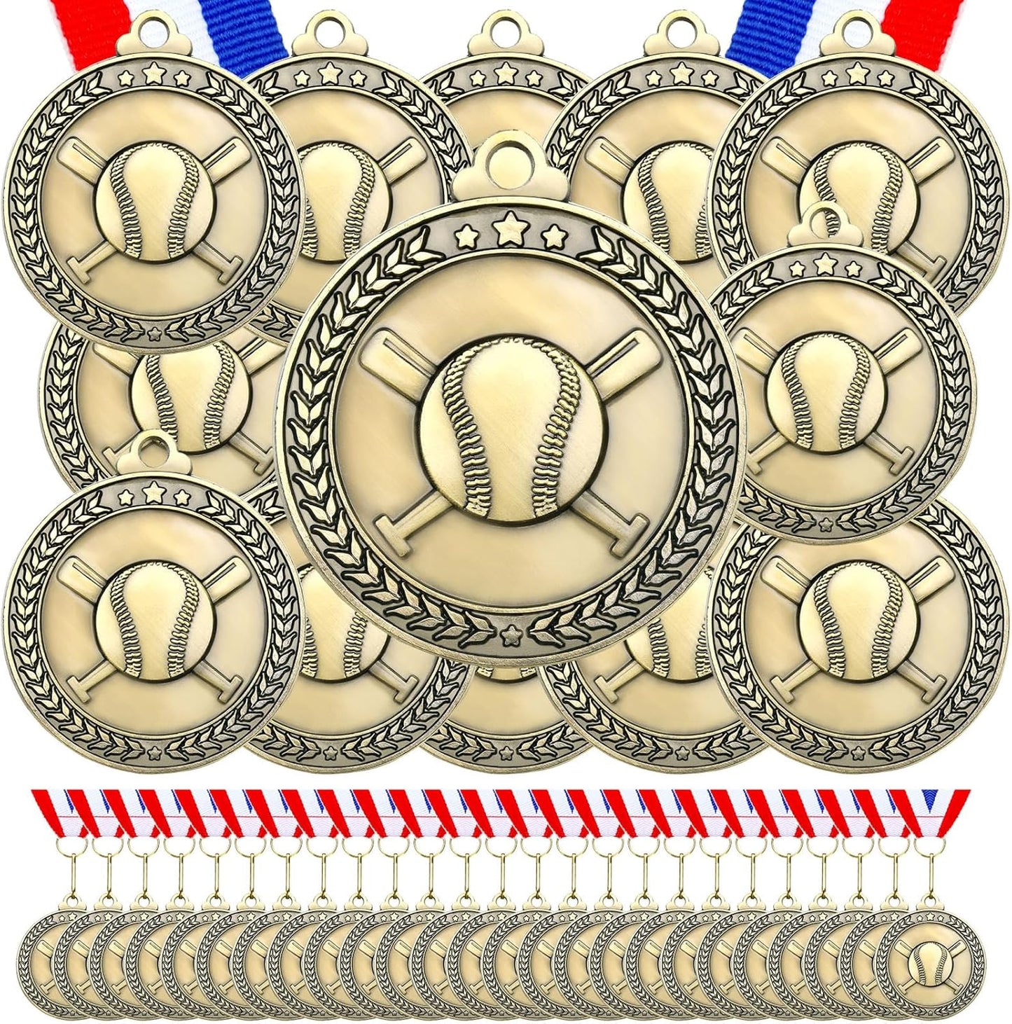 60 Pcs Gold Award Medals for Sports Competitions and Events