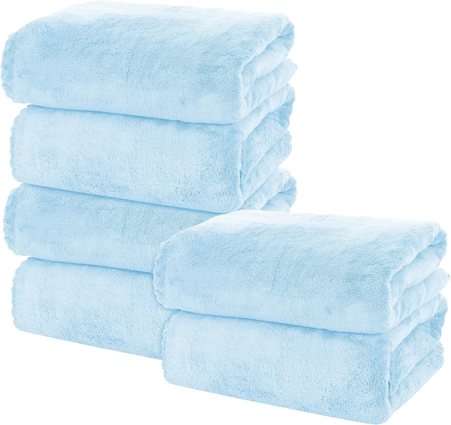 MOONQUEEN 6 Pack Premium Bath Towel Set - Quick Drying Towels