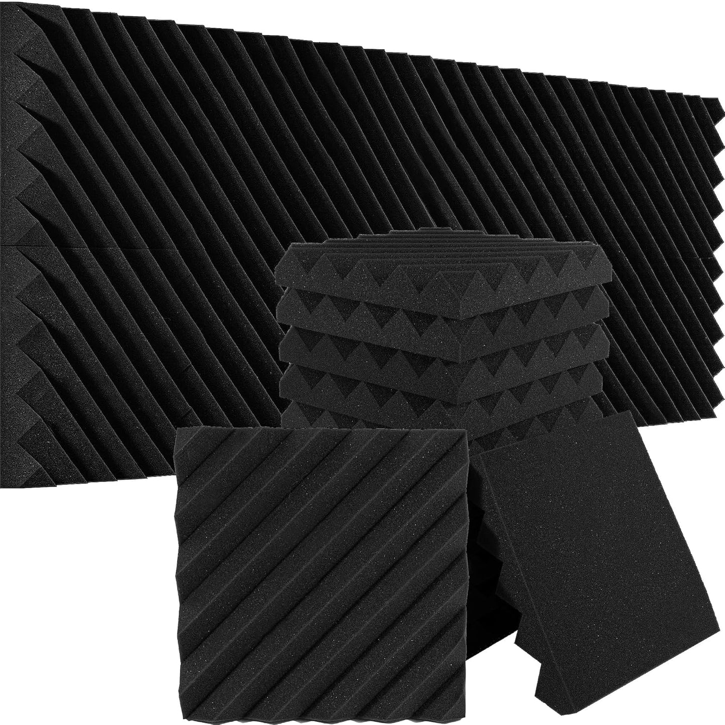 12 Pack Sound Proof Foam Panels for Walls - Acoustic Treatment