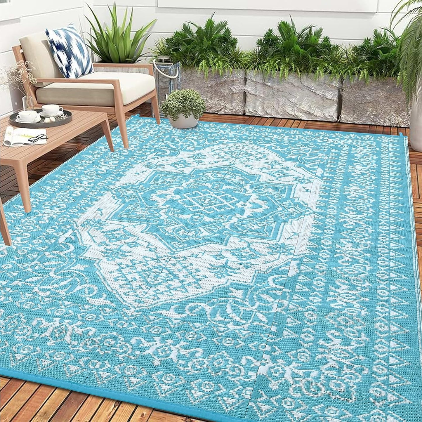 Outdoor Rug 9x18 Waterproof for Patios and RVs Clearance