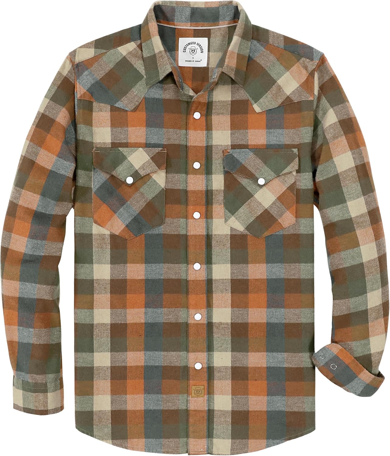 Dubinik Flannel Shirt for Men - Vintage Pearl Snap Western Style