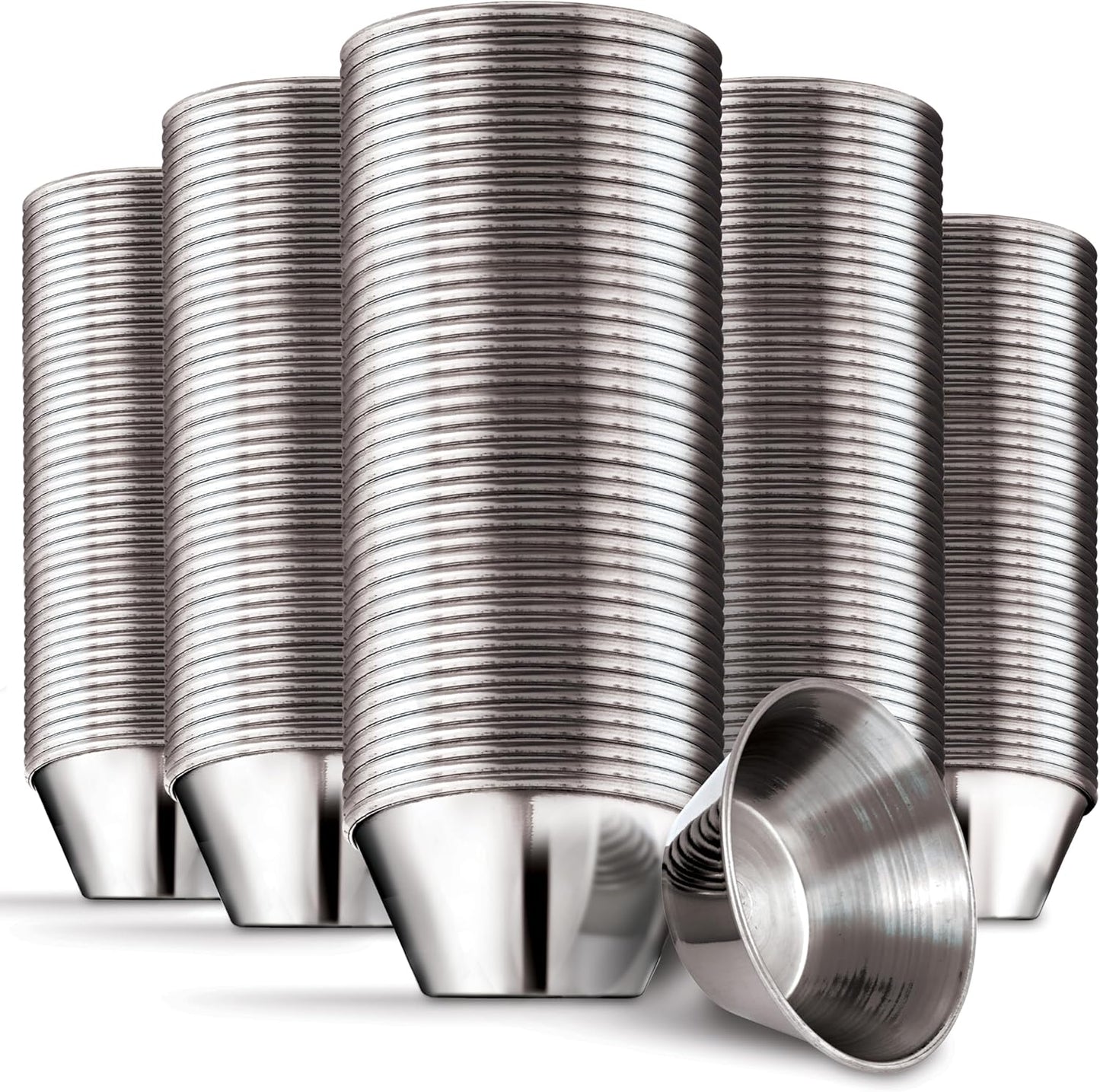 1.5 oz Stainless Steel Condiment Cups for Dipping Sauces