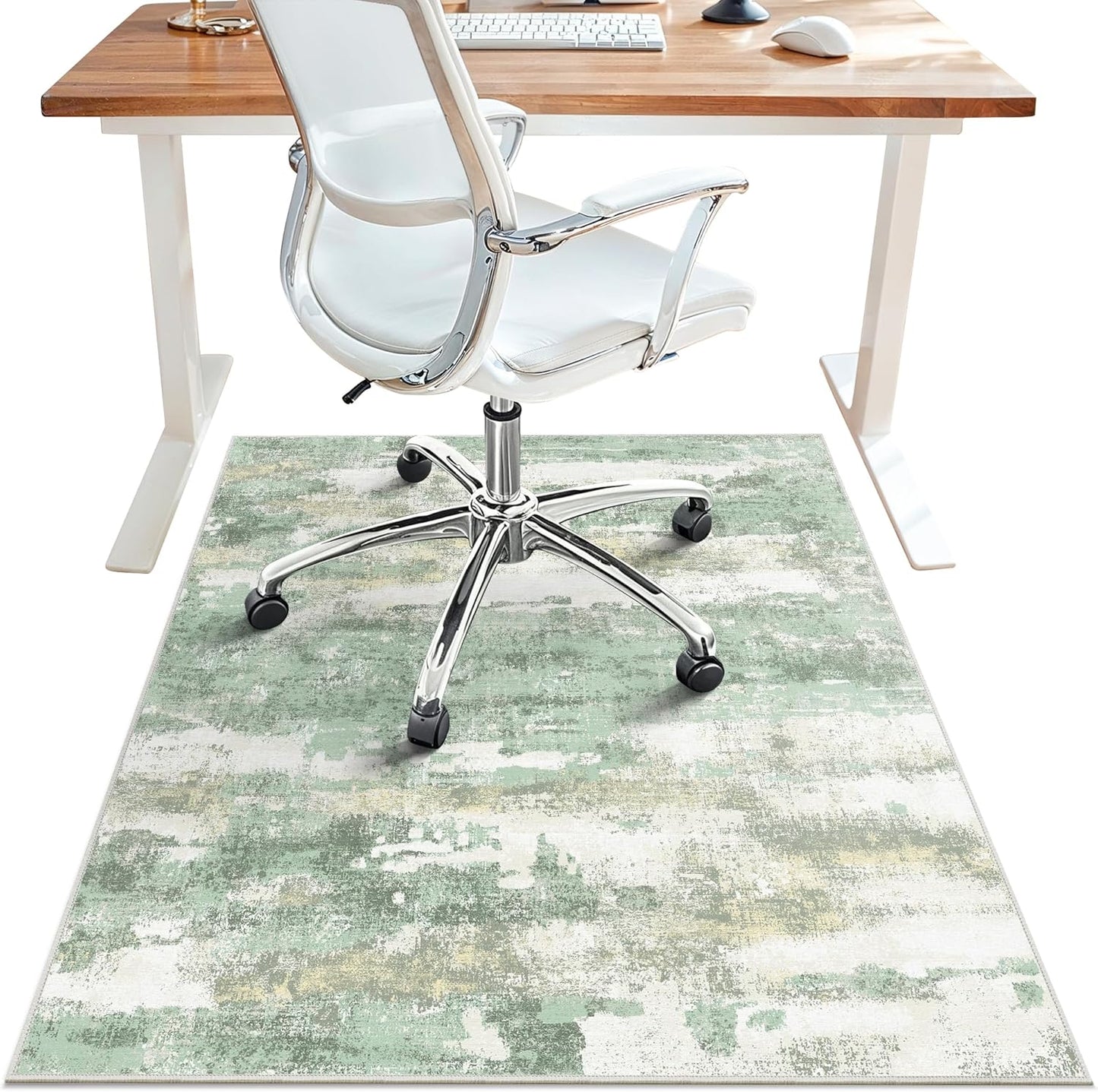 Office Chair Mat for Hardwood Floors - Abstract 48X60 Desk Mat
