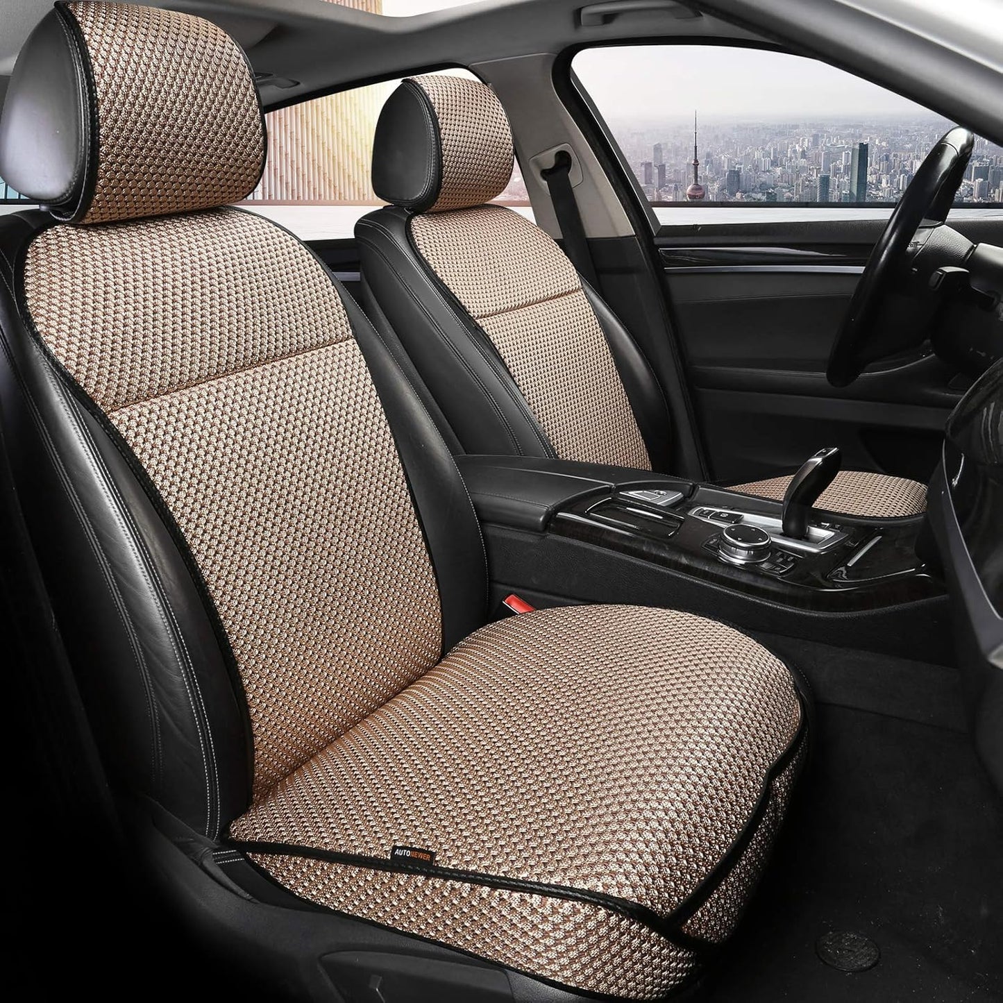 Luxury Breathable Car Seat Cover for All Seasons - 2PCS Set
