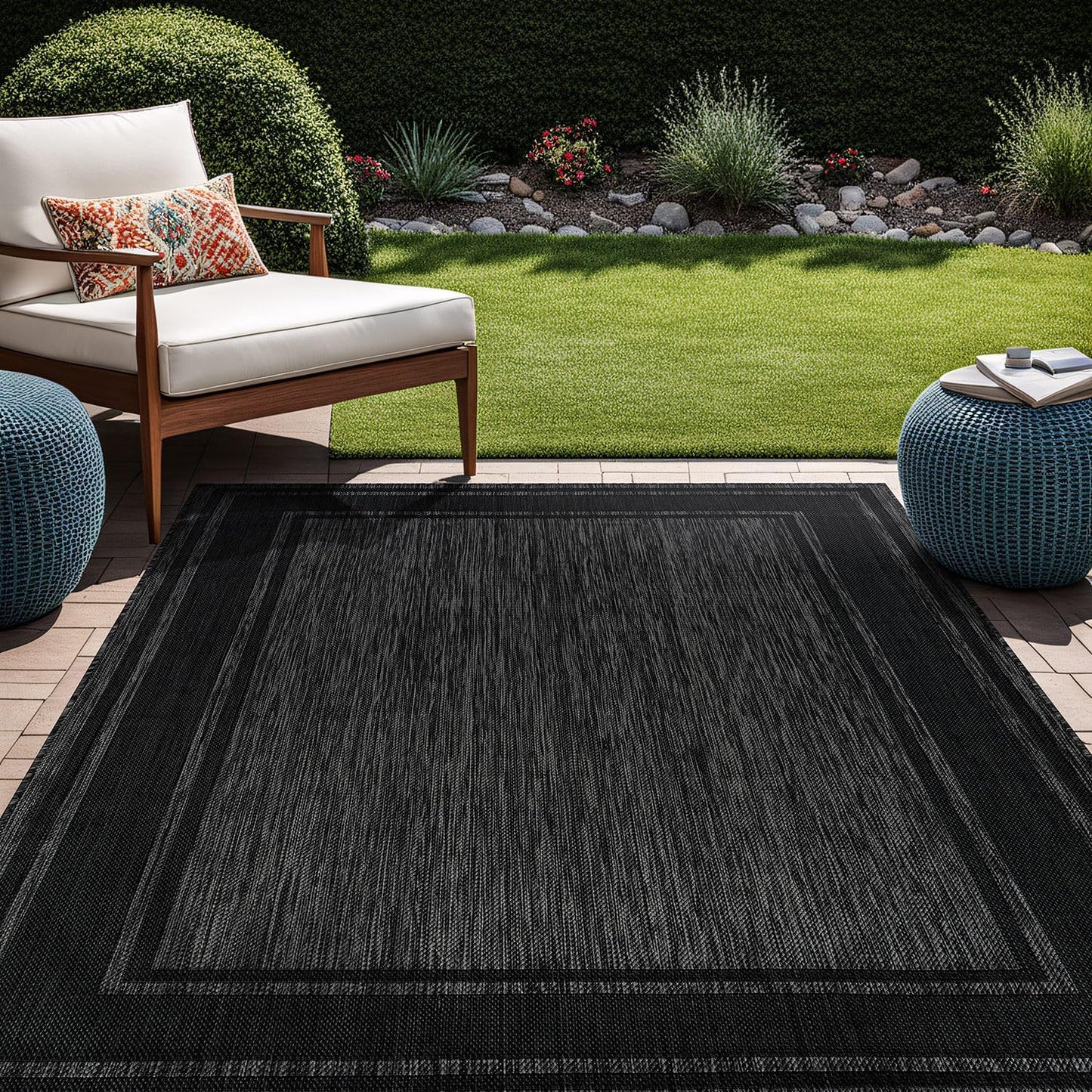 Beverly Rug Outdoor Rug 8x10 Modern Bordered Area Rug Review