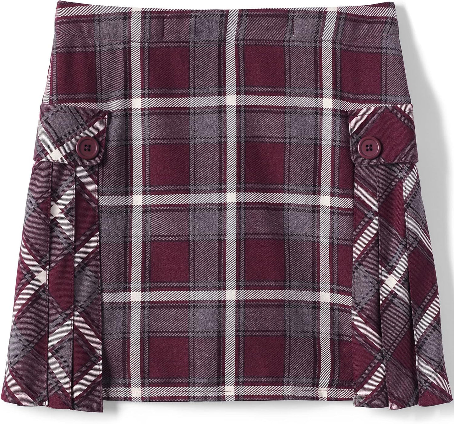Lands' End School Uniform Girls Side Pleat Plaid Skort Review