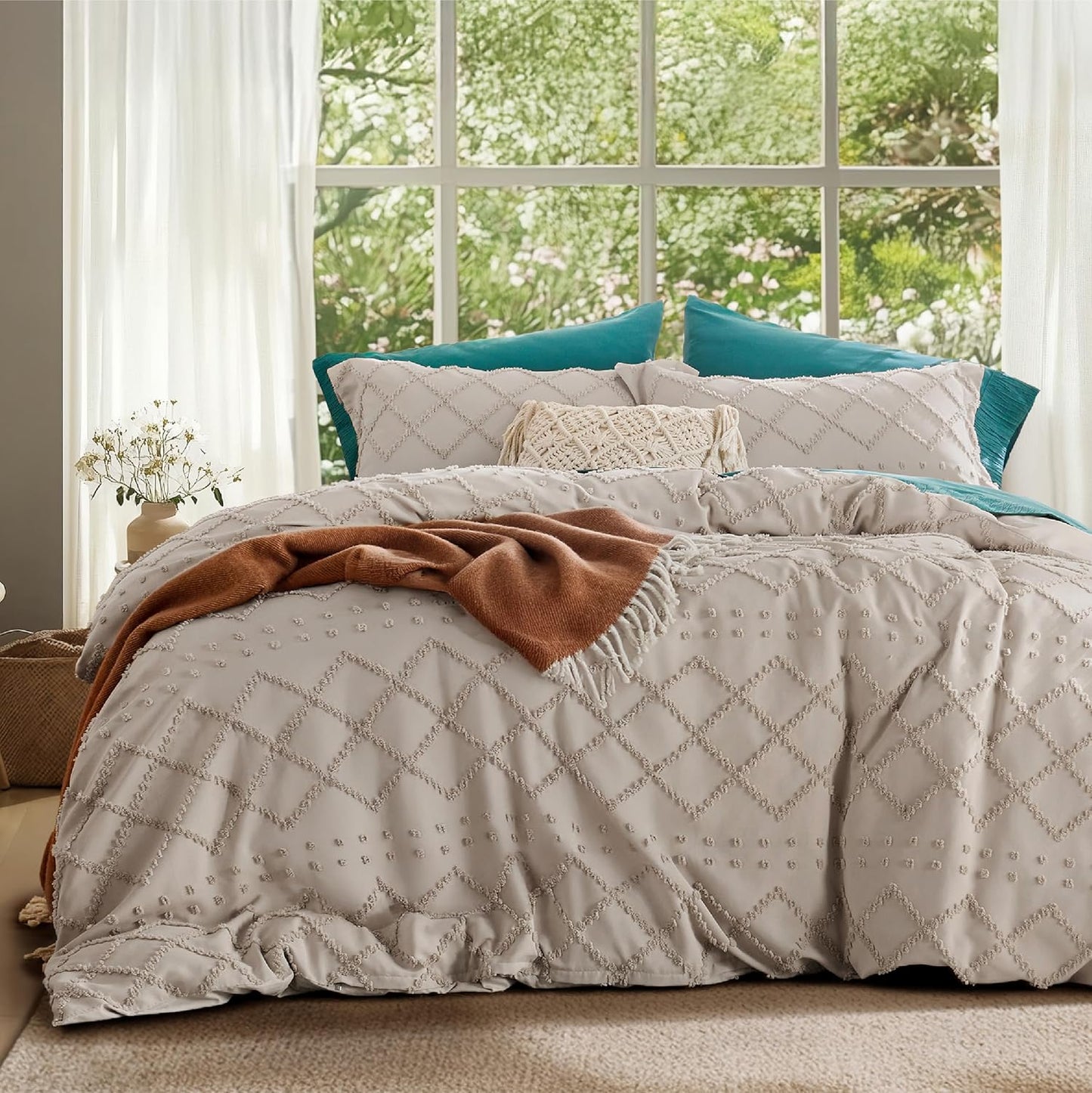 Boho Oversized King Duvet Cover - Soft & Breathable Bedding