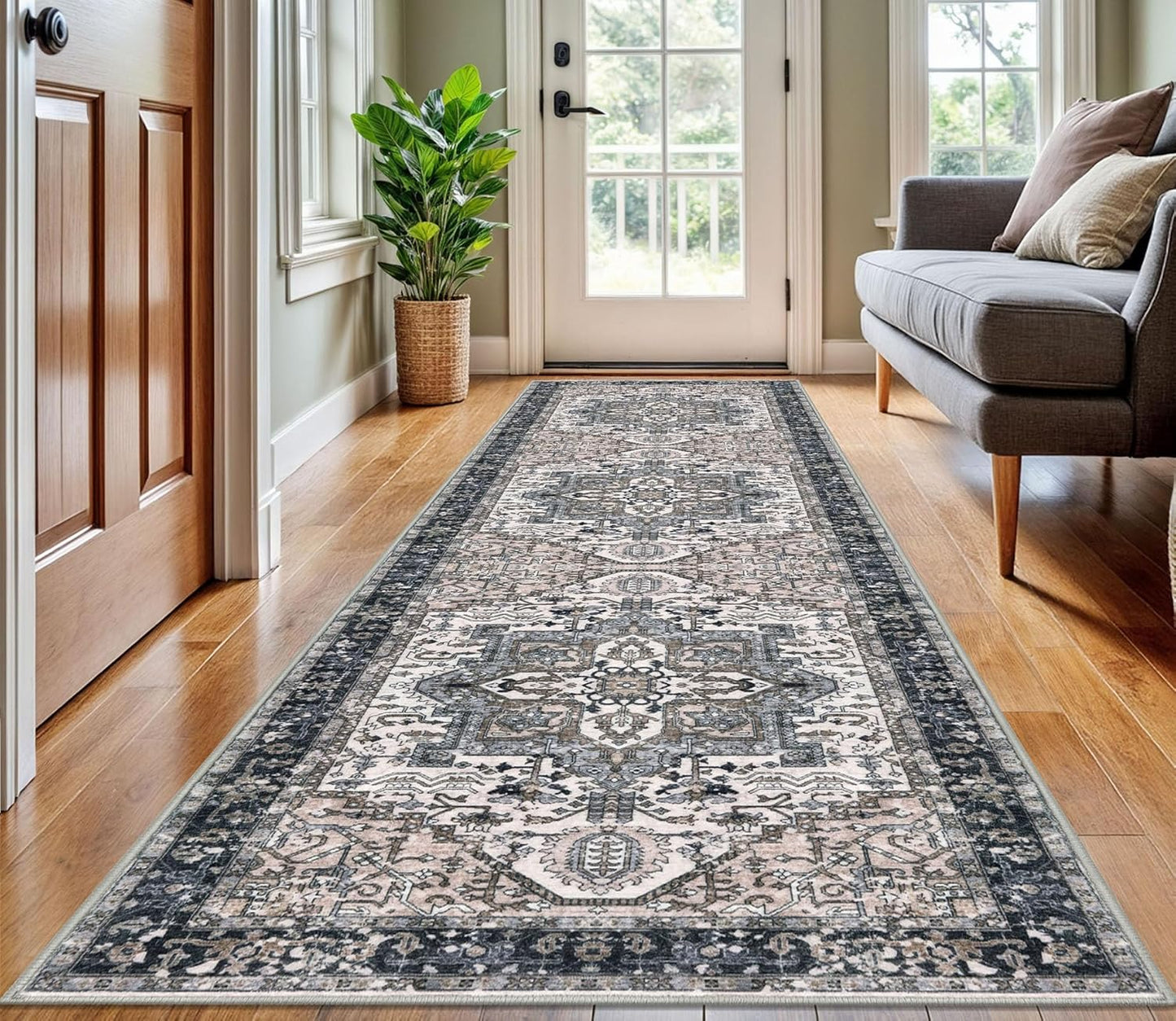 KOZYFLY Long Runners for Hallways 3x10 Ft Washable Rug