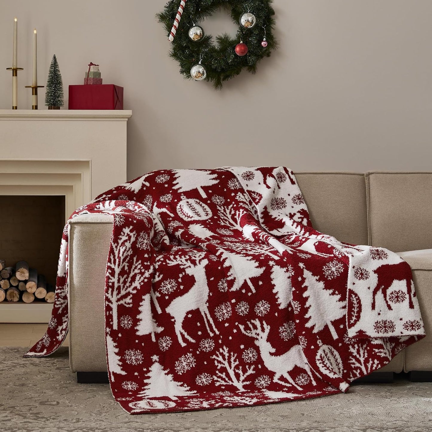 WDCOZY Christmas Throw Blanket for Cozy Winter Decor 60x80