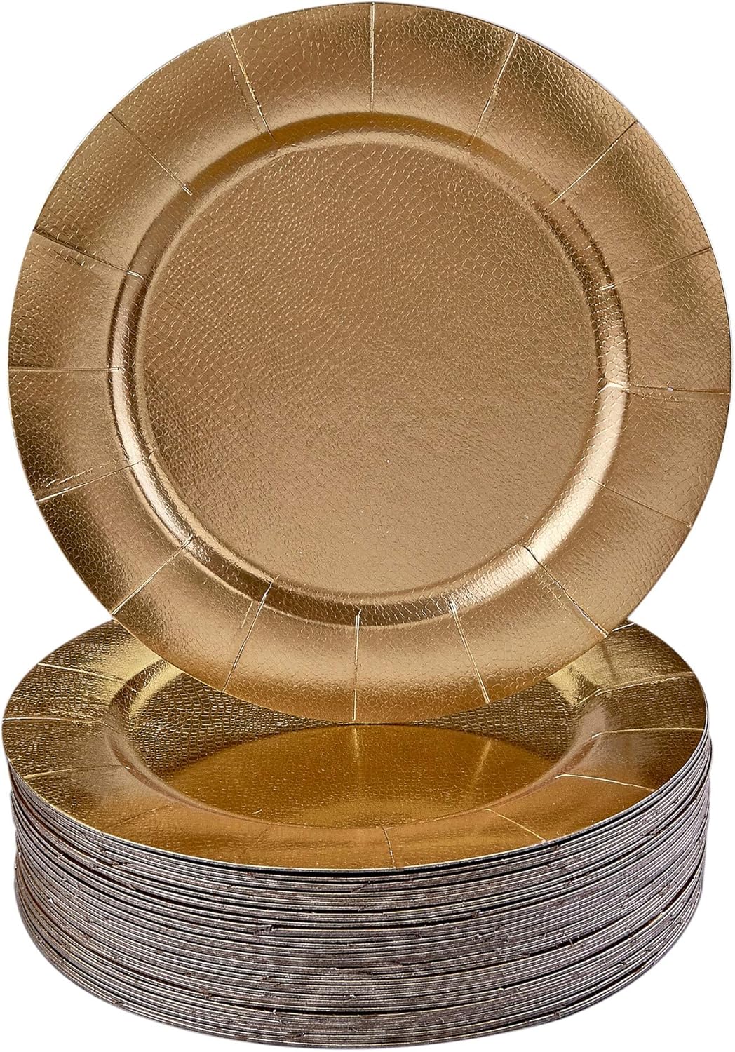 Premium Gold Charger Plates - Elegant, Metallic Finish!