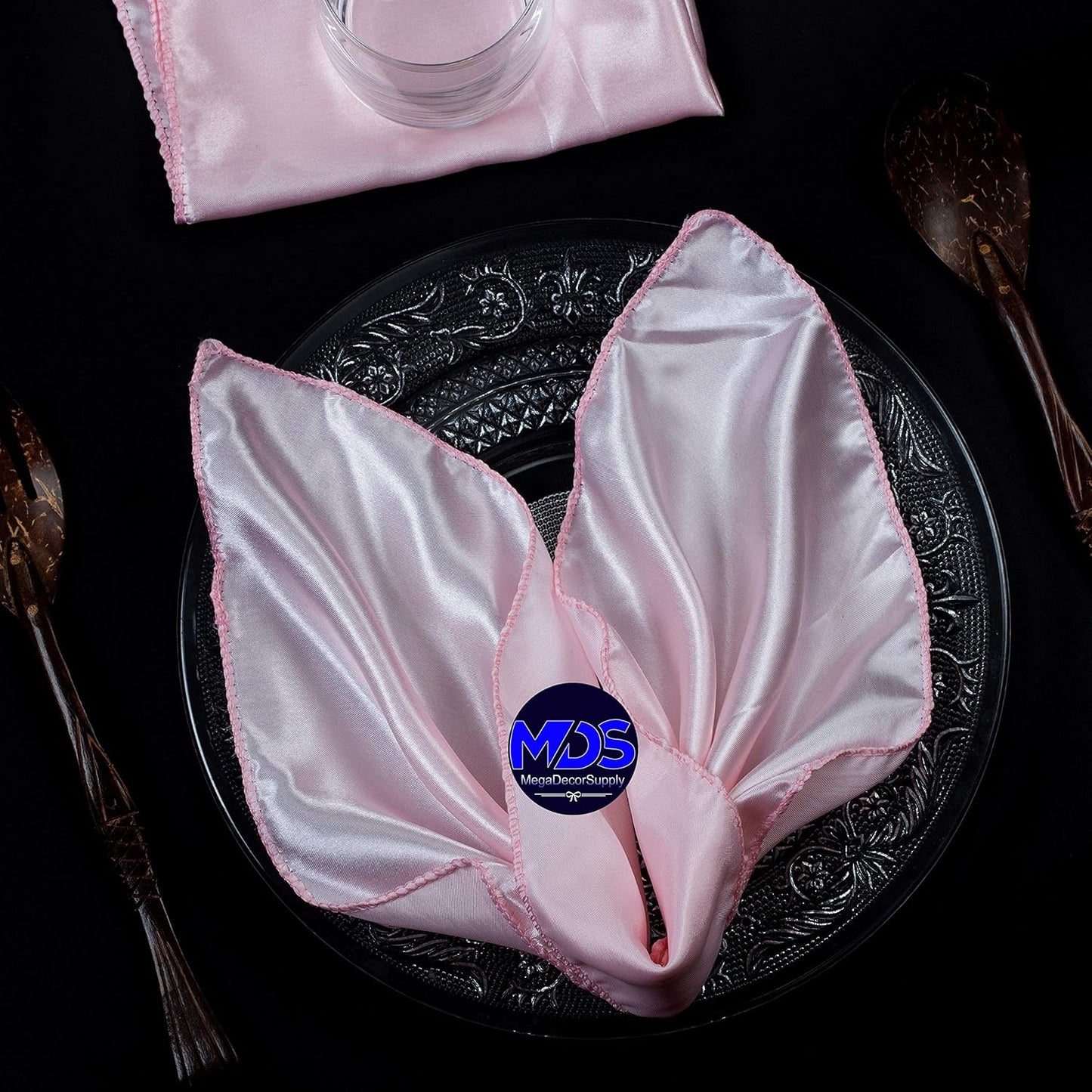 MDS Christmas Satin Cloth Napkins for Elegant Holiday Dining