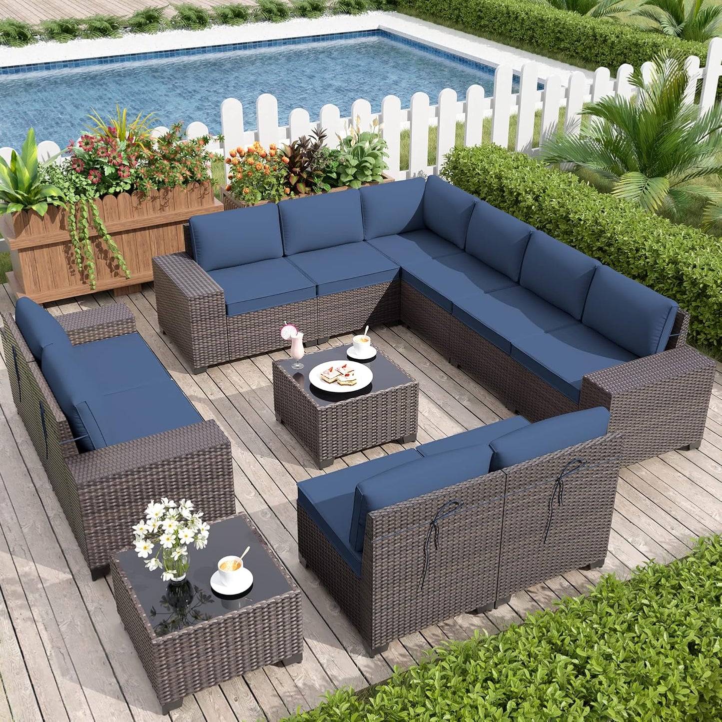 Kurapika 12 Pieces Patio Furniture Set for Outdoor Comfort