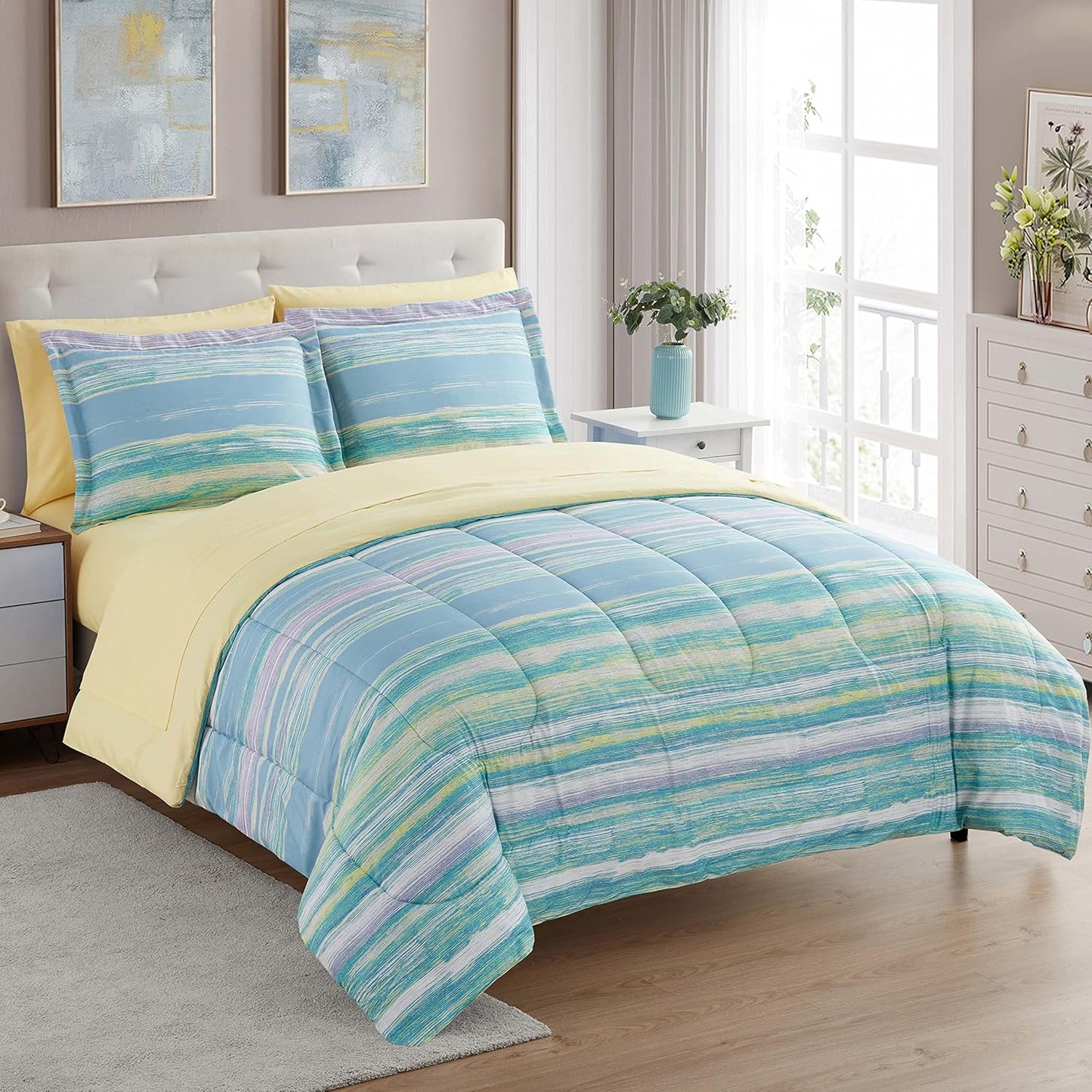 Sweet Home Collection 5 Piece Comforter Set for Twin Beds