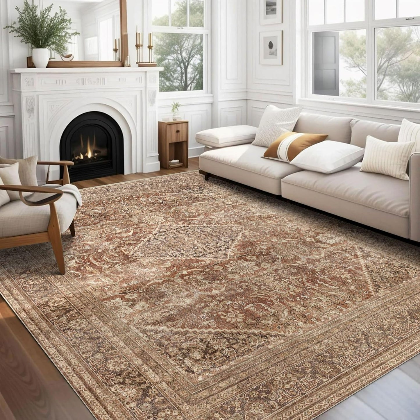 Ultra-Soft 6x9 Area Rug for Living Room and Bedroom Decor