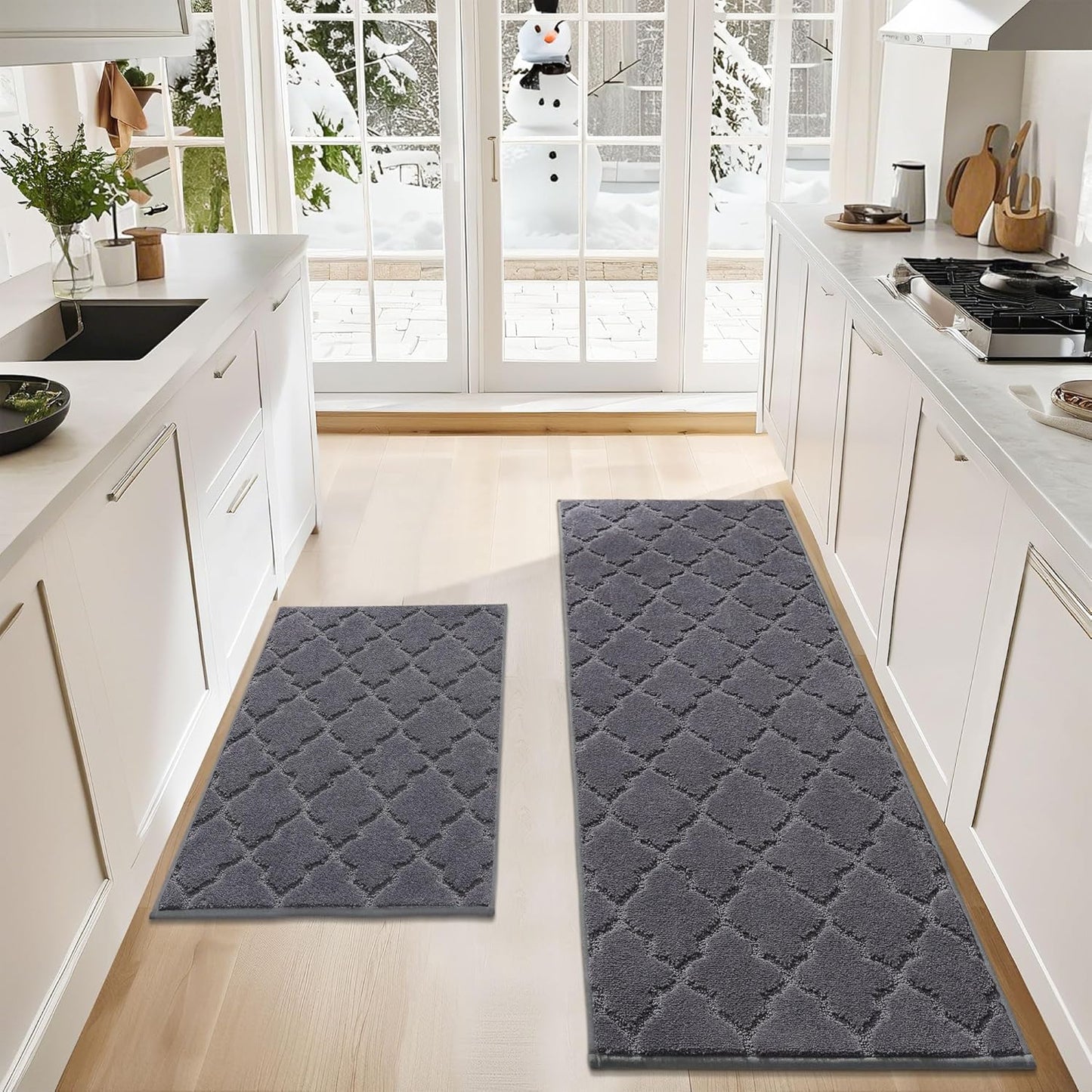 COSY HOMEER Soft Kitchen Rugs for Non-Skid Absorbent Mats