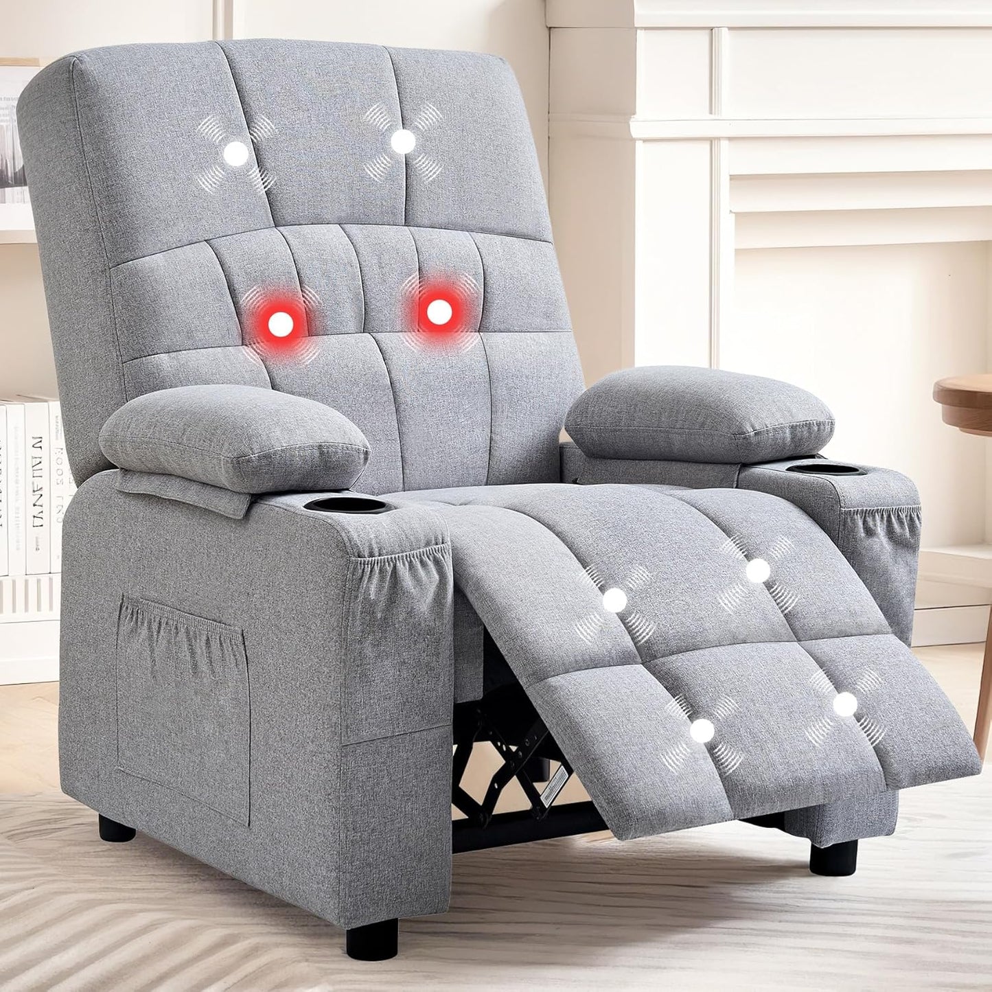VECELO Power Recliner Chair with Massage & Heat - Ultimate Comfort