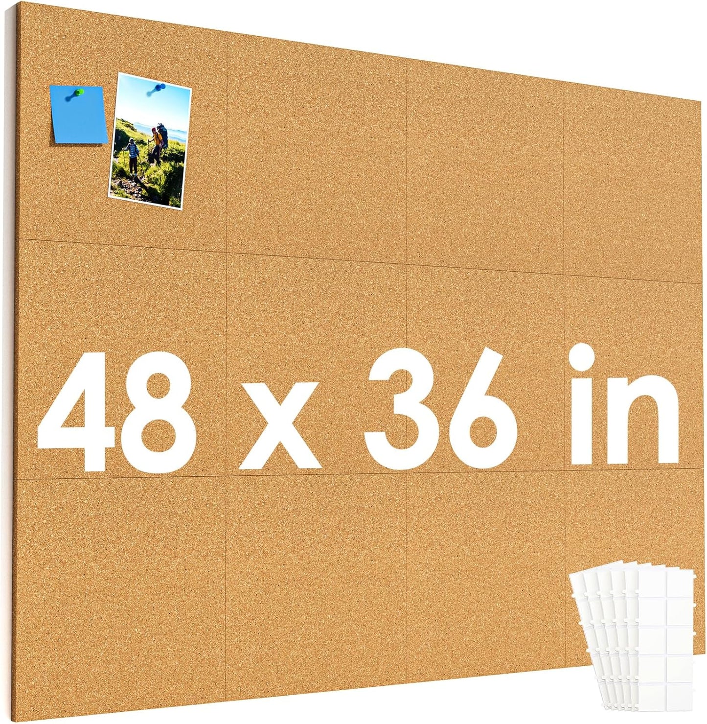 MaxGear Large Cork Board Tiles for Wall - Perfect for Home & Office