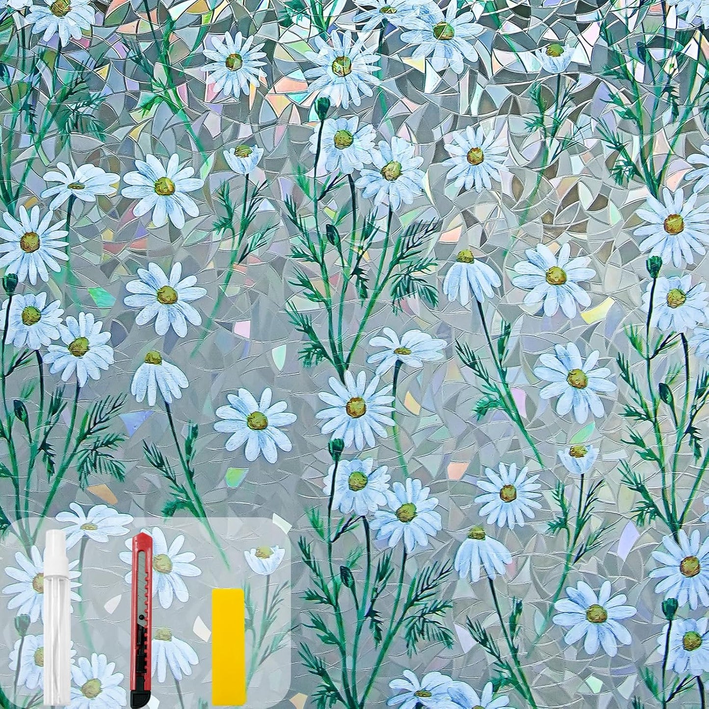 Stain Glass Window Film for Privacy and Decoration in Rooms