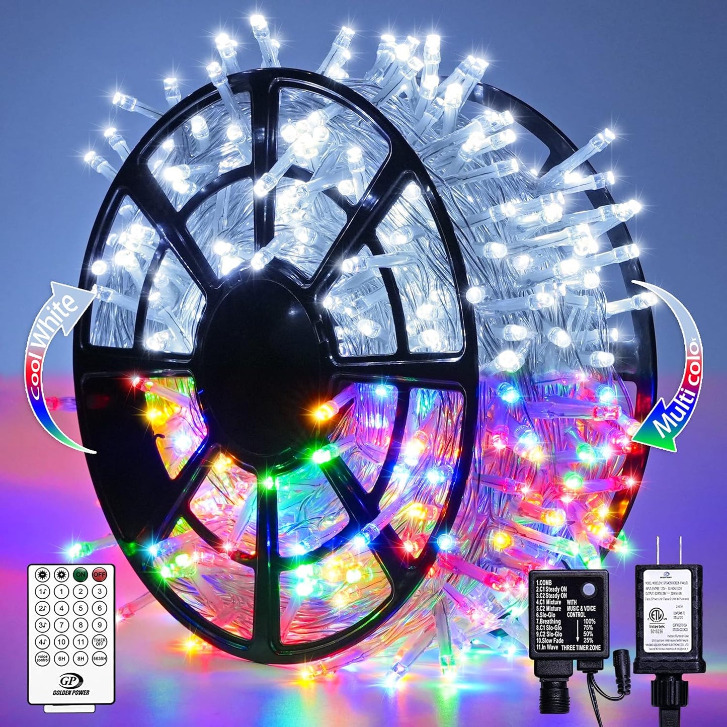 JMEXSUSS 500 LED Color Changing String Lights for Festive Decor