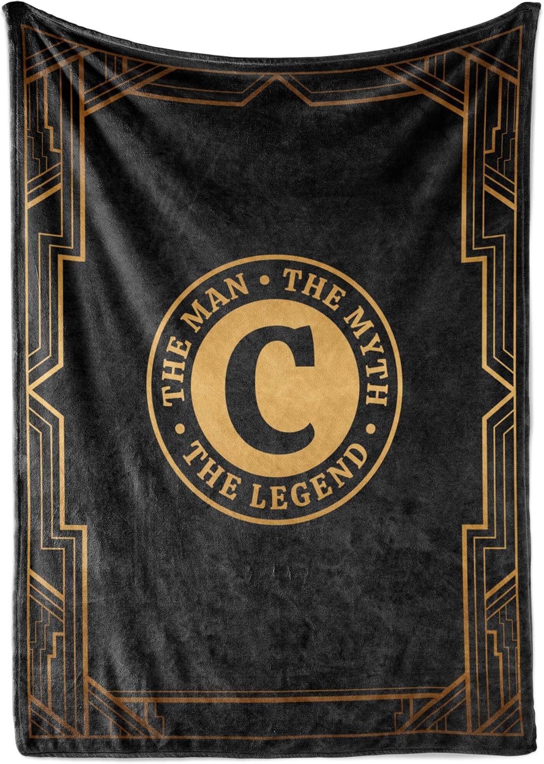 InnoBeta Initial Plush Throw Blanket Gift for Men, 60x80 in