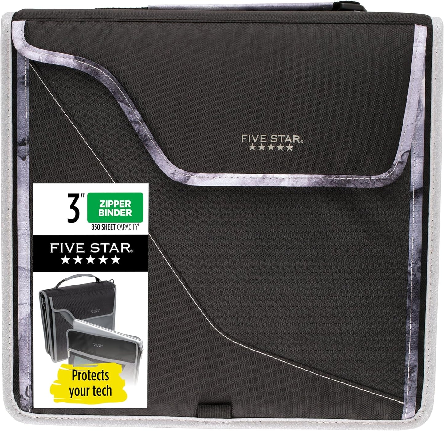 Five Star Zipper Binder with Removable Padded Case and Strap