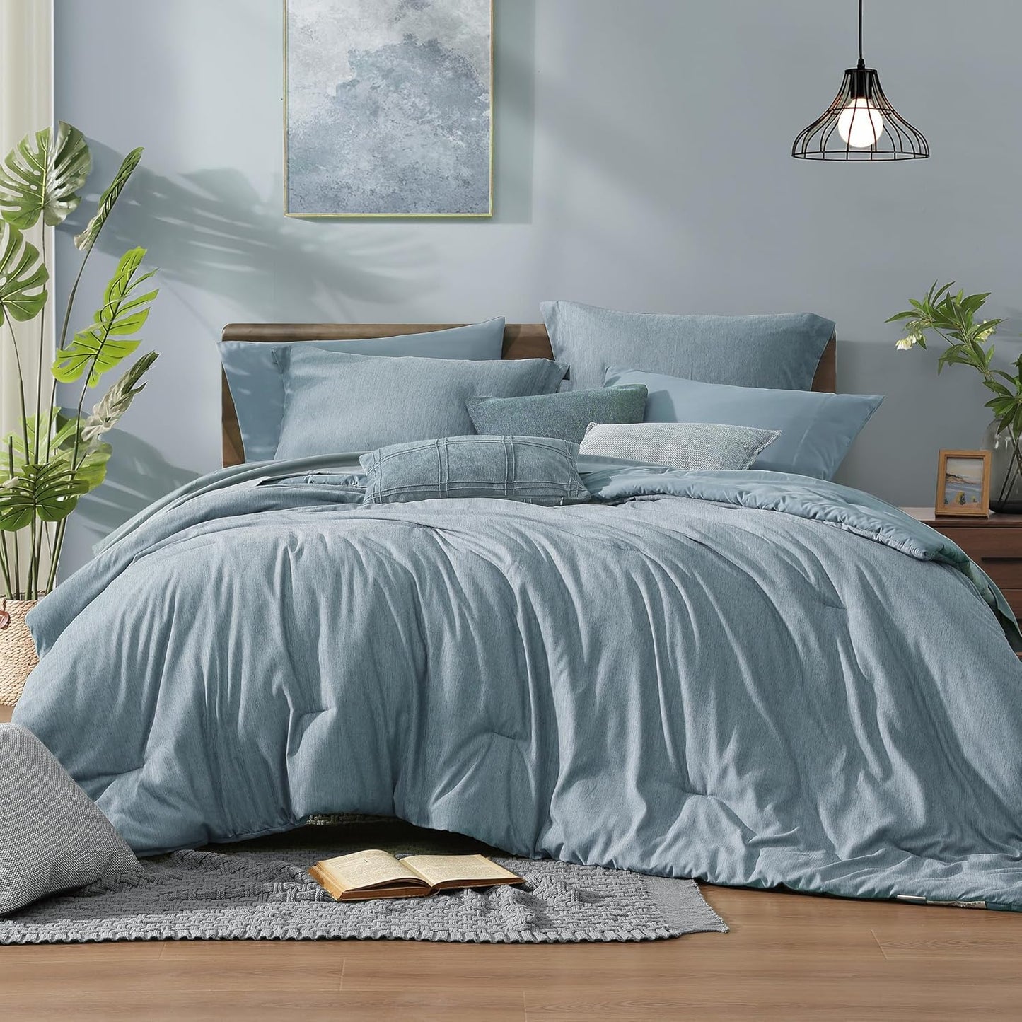 Monbix Full Size Comforter Set - 7 Pieces for Cozy Sleep