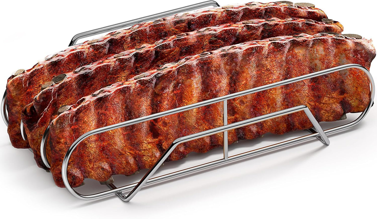 Sorbus Non-Stick Rib Rack XL for Perfect Grilling & Smoking